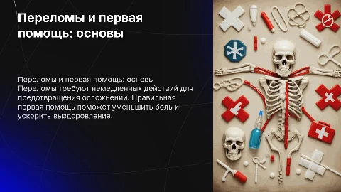 Переломы. Первая помощь
