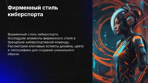 Фирменный стиль брендбука киберспортивной команды