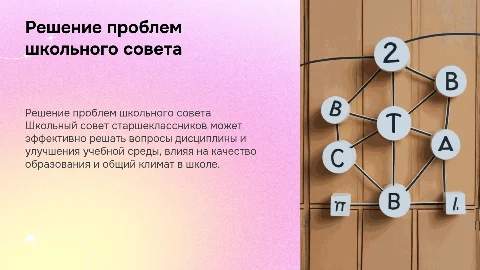 Роль школьного ученического совета в решении проблем