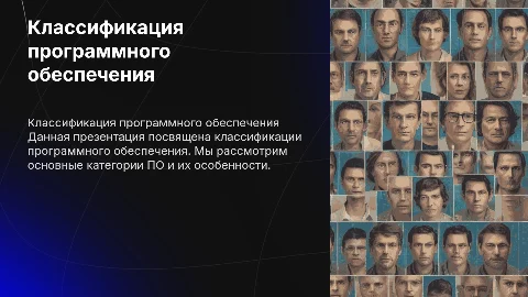 Создание презентации о классификации программного обеспечения