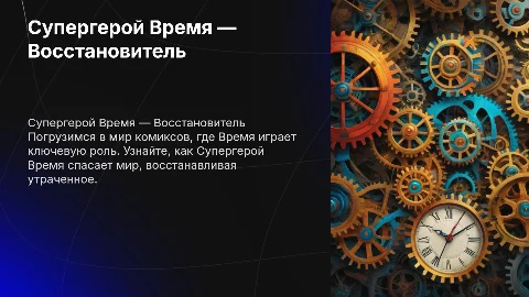 комикс «Супергерой Время — Восстановитель»