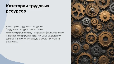 Категории трудовых ресурсов