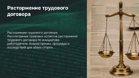 Дипломная работа: Расторжение трудового договора работодателем