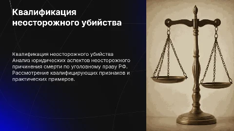 Квалификация неосторожного причинения смерти по уголовному праву РФ