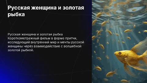 Короткометражный фильм-притча о русской женщине и рыбке