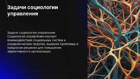 Задачи социологии управления