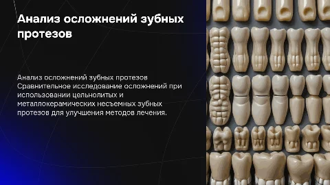 Анализ осложнений при применении зубных протезов