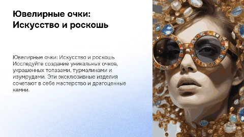 Создание ювелирного сувенира: очки с инкрустацией