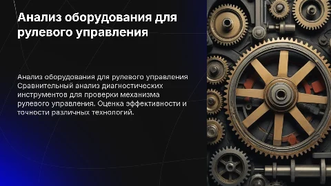 Сравнительный анализ диагностического оборудования рулевого управления