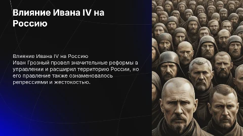 Внутренняя и внешняя политика Ивана Грозного