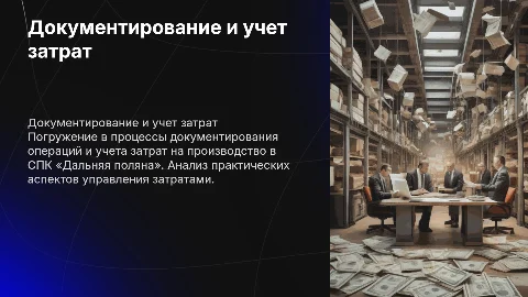 Документирование хозяйственных операций и учет затрат на производство