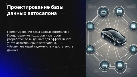 Разработка базы данных для учёта автомобилей в автосалоне