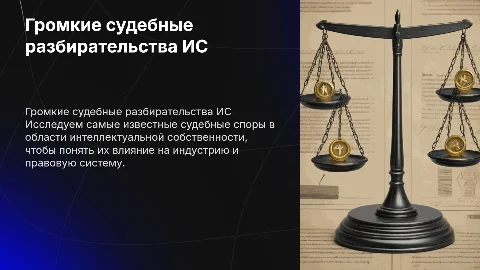 Громкие споры в суде по интеллектуальной собственности