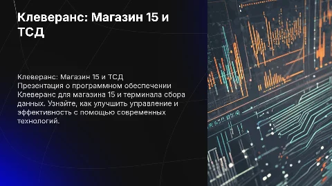 Презентация по программному обеспечению Клеверанс для магазина 15