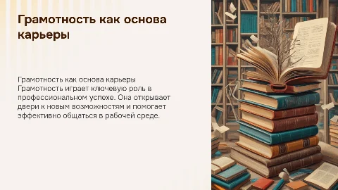 Грамотность - залог успешной карьеры