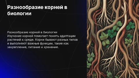 Разнообразие корней биология 6 класс