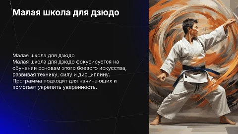 малая школа для дзюдо