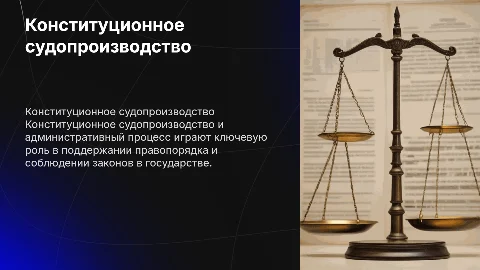 Конституционные судопроизводство.Административный процесс