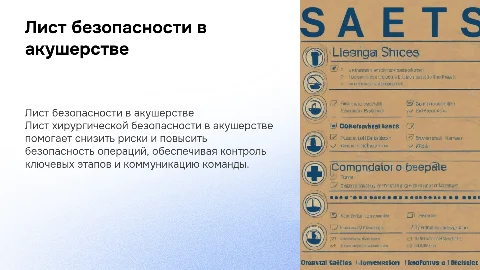 лист хирургической безопасности в акушерстве