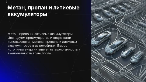 Метан, пропан или литиевые аккумуляторы в автомобиле