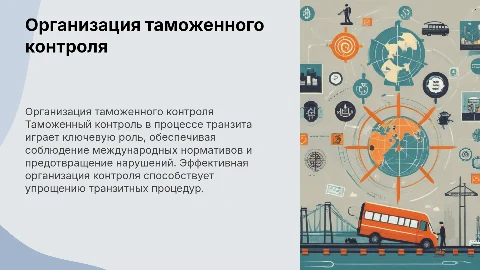Организация таможенного контроля при таможенном транзите