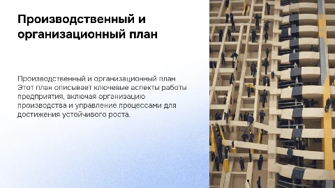 производственный и организационный план вашего предприятия