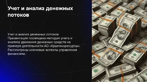 Учет и анализ движения денежных средств в АО «Крымэкоресурсы»