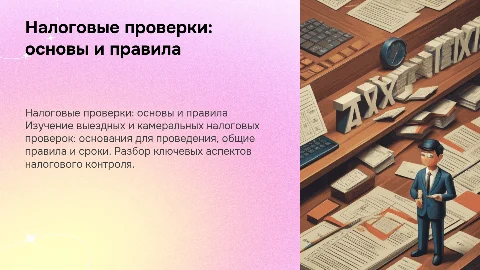 Налоговые проверки: выездная и камеральная проверки