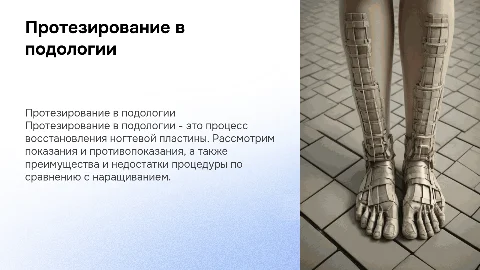 Протезирование в подологии: показания и противопоказания