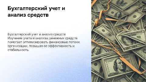 Бухгалтерский учет и анализ денежных средств организации