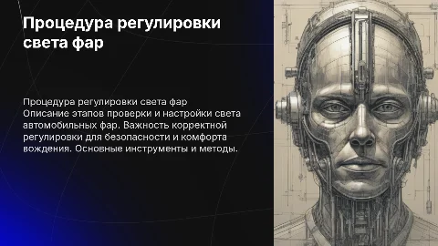 Опишите процедуру проверки и регулировки света фар