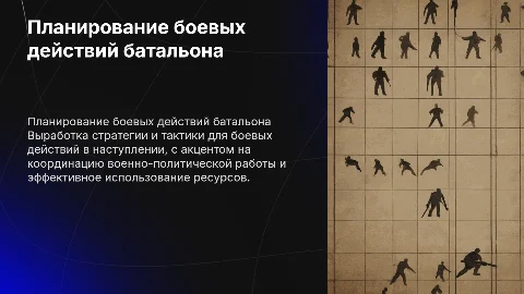 Разработка мероприятий для военно-политической работы батальона