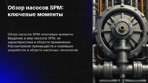 Обзор насосов SPM