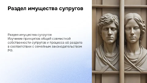 Общая совместная собственность супругов и её раздел в РФ