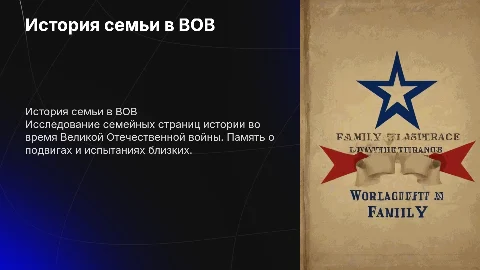 Страницы истории моей семьи в Великой Отечественной Войне