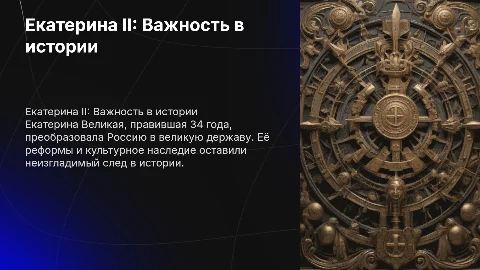 Екатерина II: Важность в истории и её наследие