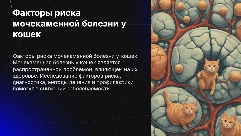 Факторы риска мочекаменной болезни у кошек: диагностика и лечение