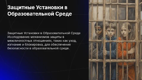 Защитные установки в межличностных отношениях в образовании