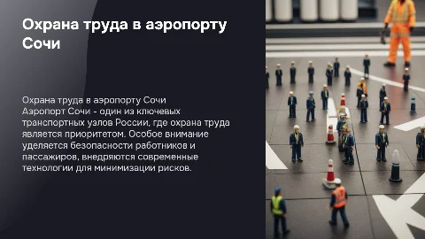 Особенности аэропорта Сочи с уклоном на охрану труда