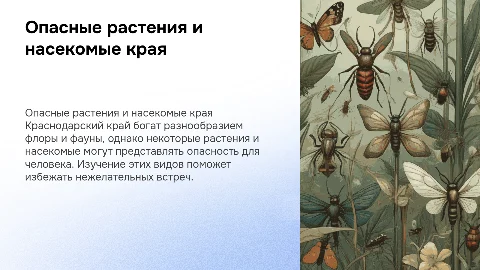 Опасные растения и насекомые краснодарского края