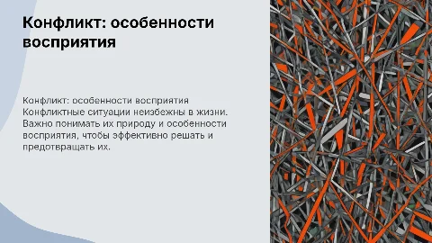 Конфликтная ситуация и особенности её восприятия