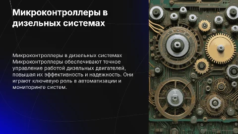 Применение микроконтроллеров в системе управления дизелем