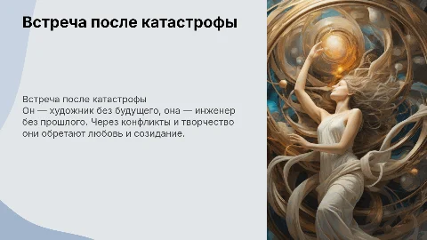 Презентация о встрече художника и инженера после катастрофы