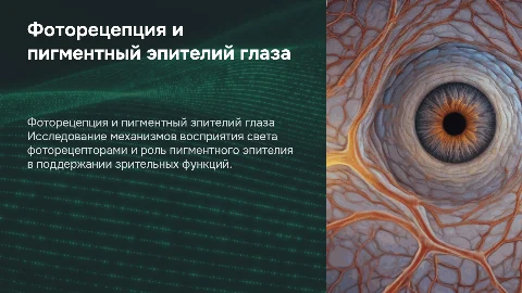 Фоторецепция глаза, пигментный эпителий глаза