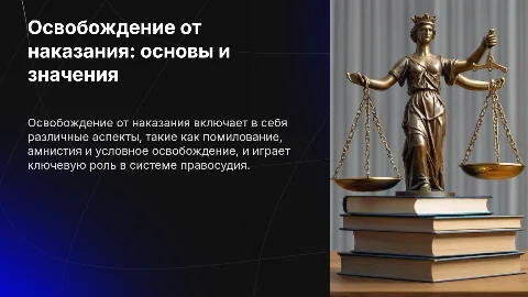 Освобождение от наказания: понятия, основы и значения