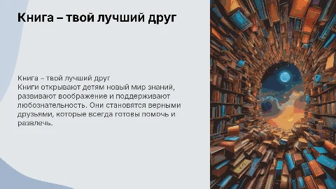Книга – твой лучший друг для детей