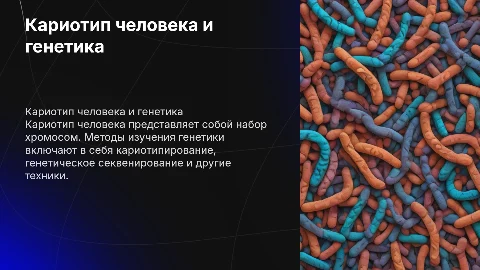 Кариотип человека. Методы изучения генетики
