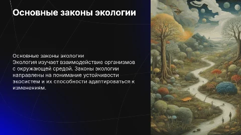 основные законы экологии презентация