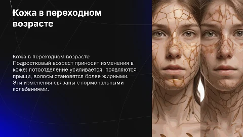 Презентация о коже в подростковом возрасте и её изменениях