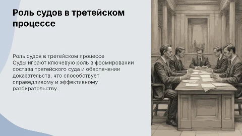 Функции содействия судов в третейском разбирательстве